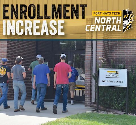 Fall Enrollment increase graphic